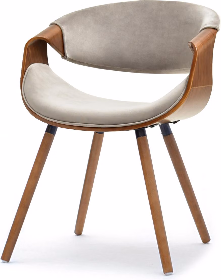 Sedia da pranzo di design SAROLTA - noce / beige