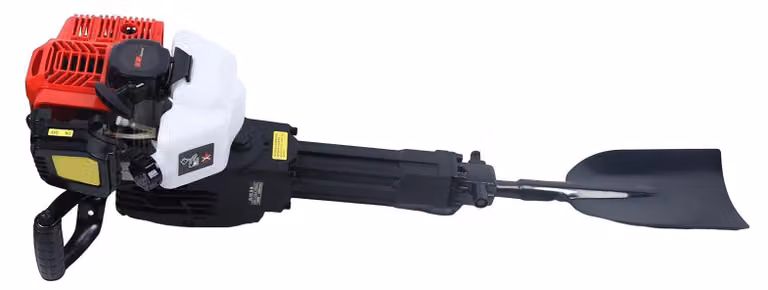 Trapano a benzina per fori profondi - Trapano per terreno a 2 tempi - Motore da 52cc - Potente trapano per fori di pali da 1900W - Ideale per pali di recinzione e giardinaggio - Colore: nero
