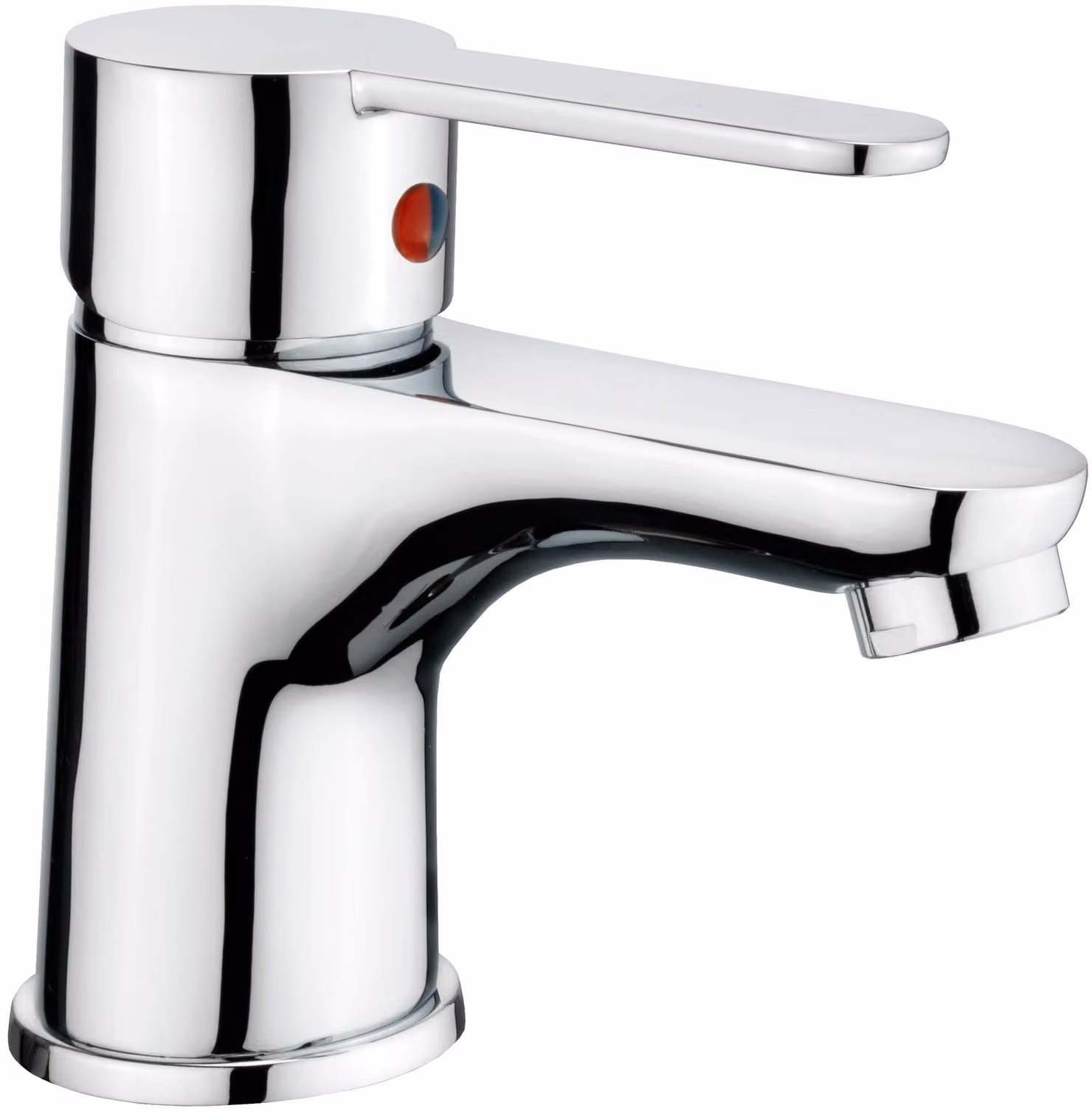 Miscelatore per lavabo Gaia, cromato, monoblocco, con gruppo di scarico