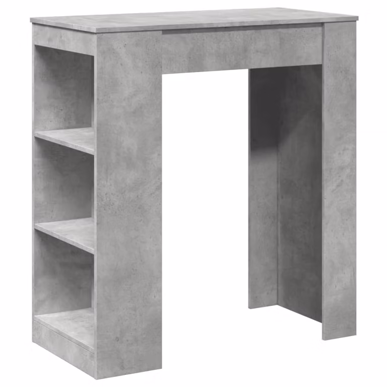 Tavolo Bar con Rastrelliera Grigio 95x47x103,5 cm Multistrato