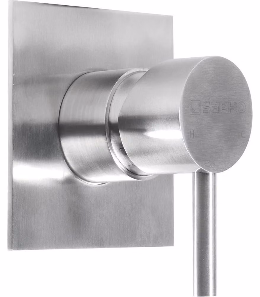 Sapho Minimal - Miscelatore monocomando da incasso per doccia con corpo, 1 uscita, acciaio inox MI041