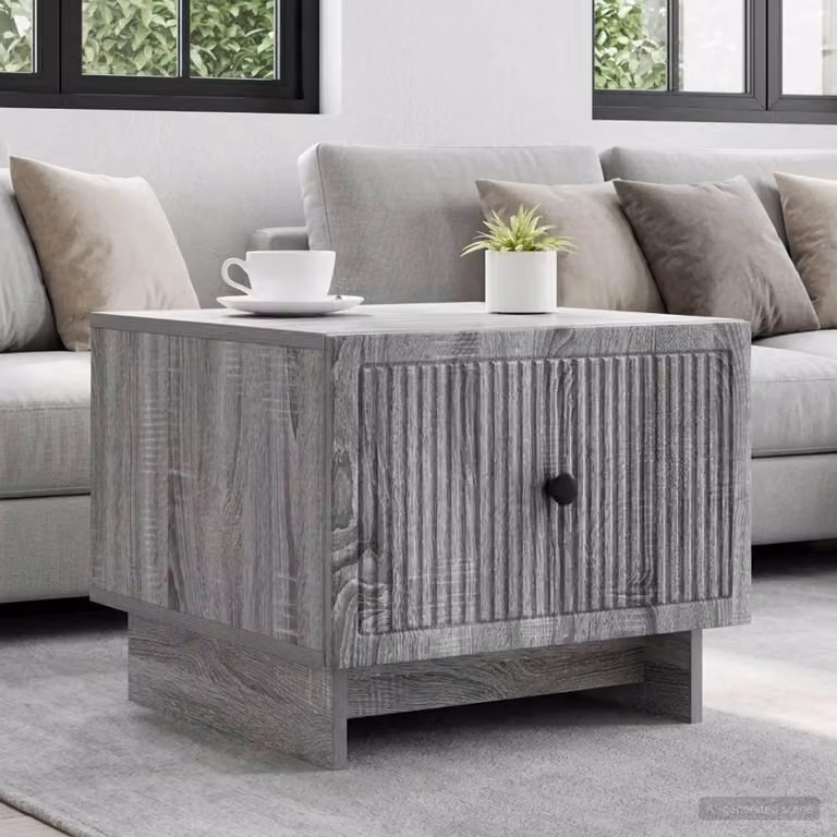 Maison Exclusive - Tavolino Sonoma grigio, 49 x 50 x 40 cm, realizzato in legno composito
