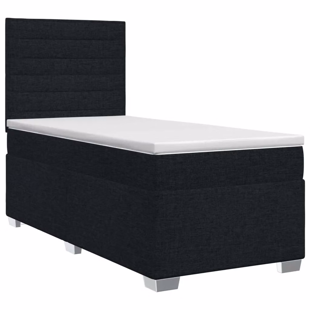 Letto box spring con materasso vidaXL in tessuto nero con base a sollevamento L/P: 90 x 190 cm – 2