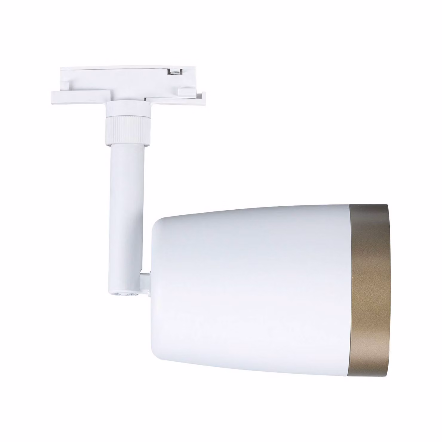 Paulmann URail Faretto da binario COVER, bianco/oro, Ø 7 cm, GU10 dimmerabile, Bianco / Opale, Soggiorno / Sala da pranzo, Metallo, Moderno