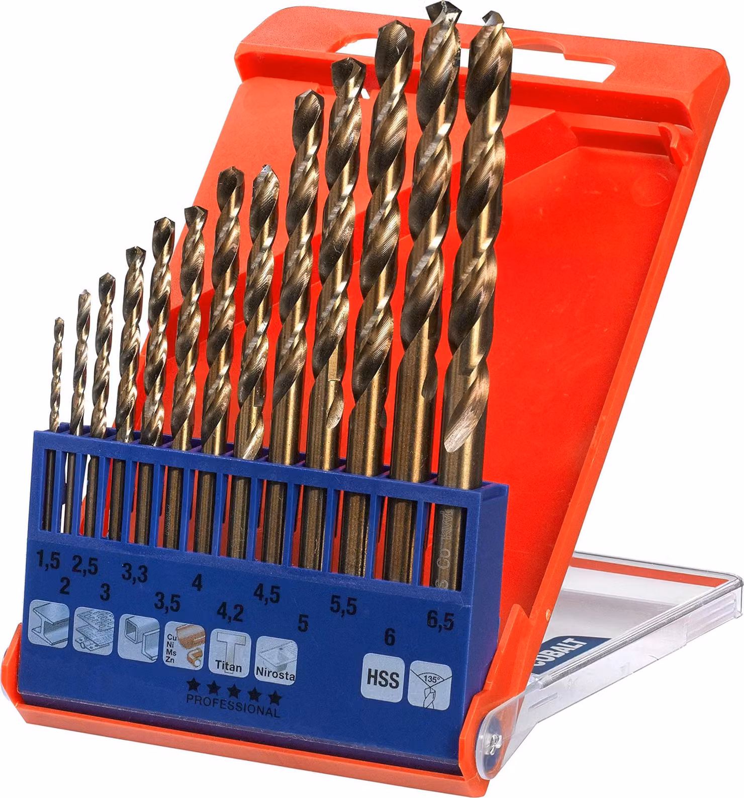 kwb TITAN cassetta per punte elicoidali 1,5-6,5 13 pz
