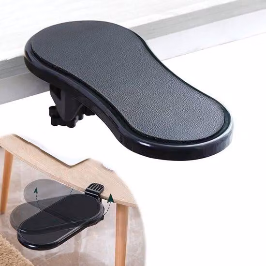 Ibenzoa®: Supporto per scrivania con poggiapolsi e spalliera regolabili – imbottitura ergonomica, montaggio semplice, design discreto