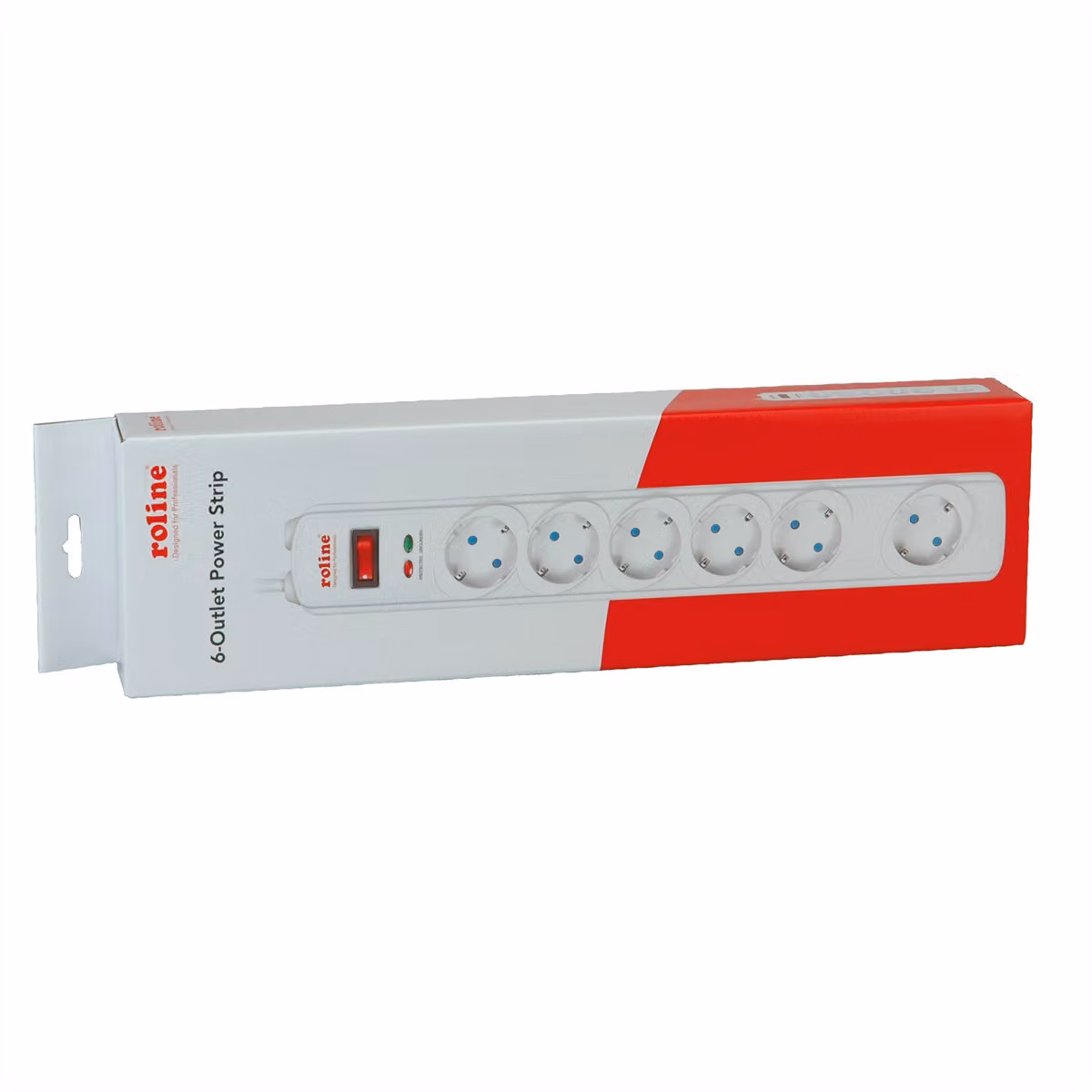 ROLINE SurgeSecure - Cavo di prolunga - AC 230 V - 2300 Watt - Prese di uscita: 6 - 1,8 m (19.07.1606)