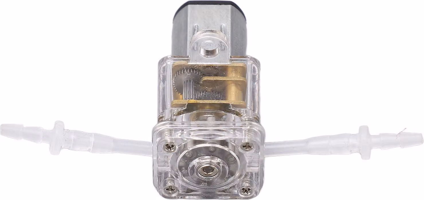 Mini pompa peristaltica, coperchio trasparente, portata 1 ml/min, corsa 0,001 m, pompa di dosaggio liquidi per strumenti medicali di bellezza