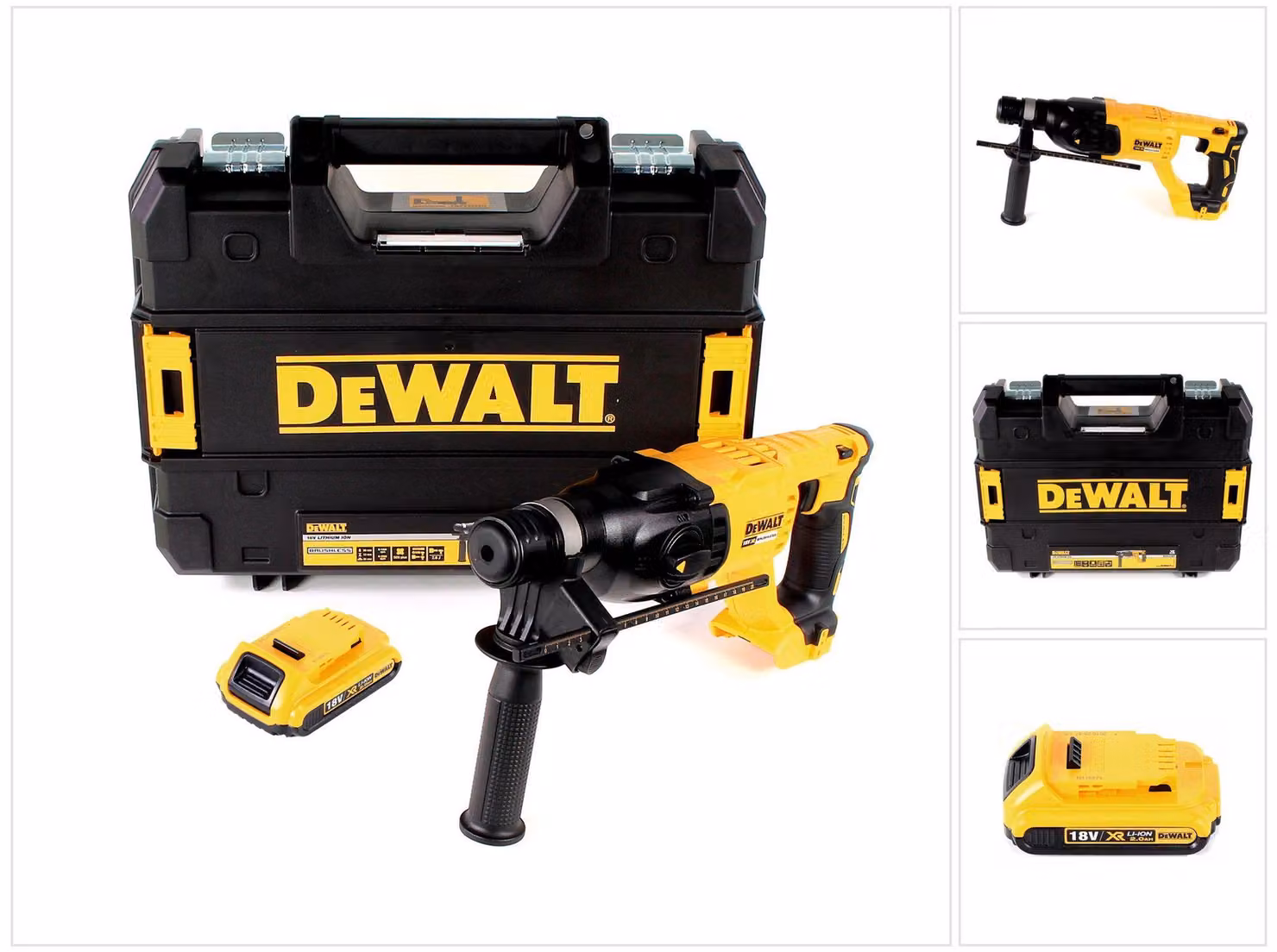 DeWalt DCH 133 NT Martello combinato a batteria 18V 2,6J SDS plus Brushless + 1x batteria ricaricabile 2,0Ah + TSTAK - senza caricatore