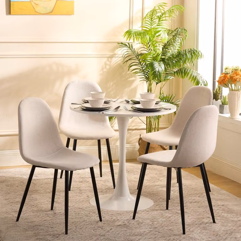 Sedia da pranzo - Sedia - Sedia a conchiglia - Sedia - Sedia per zona living - Design scandinavo - Con gambe in metallo