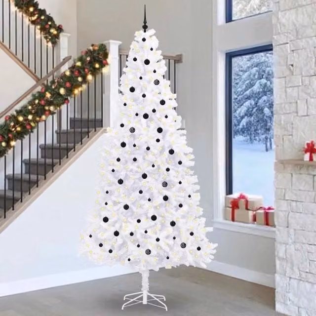 Albero di Natale artificiale Bianco 300 cm PVC e Acciaio 3426559