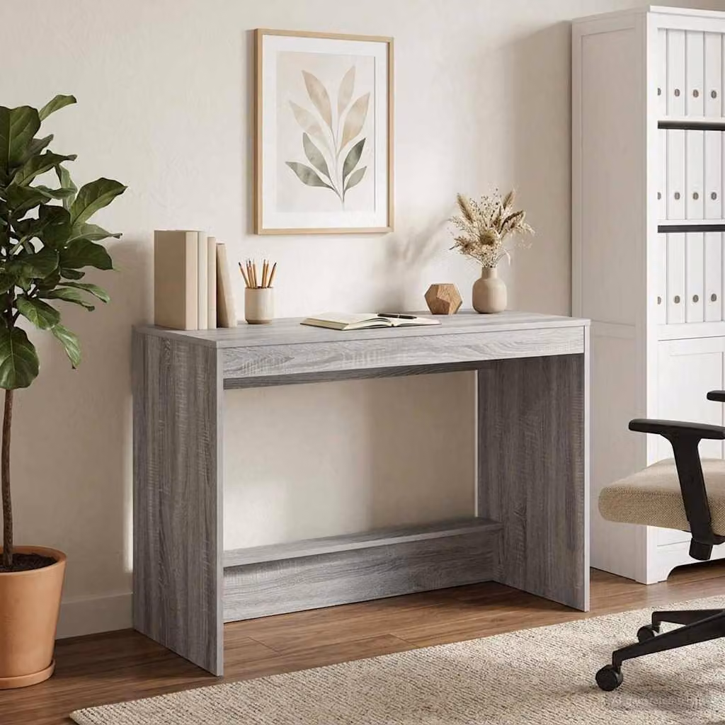 Maison Exclusive - Scrivania Bett, struttura in legno effetto Sonoma grigio, dimensioni 100 x 45 x 75 cm