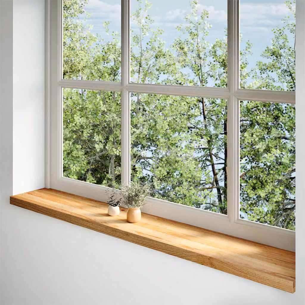 Davanzali 2 pz Marrone Chiaro 160x30x2 cm Legno Massello Rovere