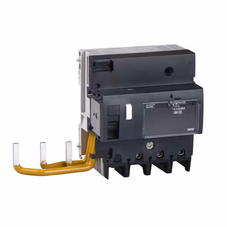 Schneider Electric FI-Block Vigi NG125, 3 poli, 125 A, 30 mA, Tipo A, SI 19100