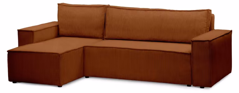 Divano a tre posti con funzione letto, modello Agi, in legno di mogano
