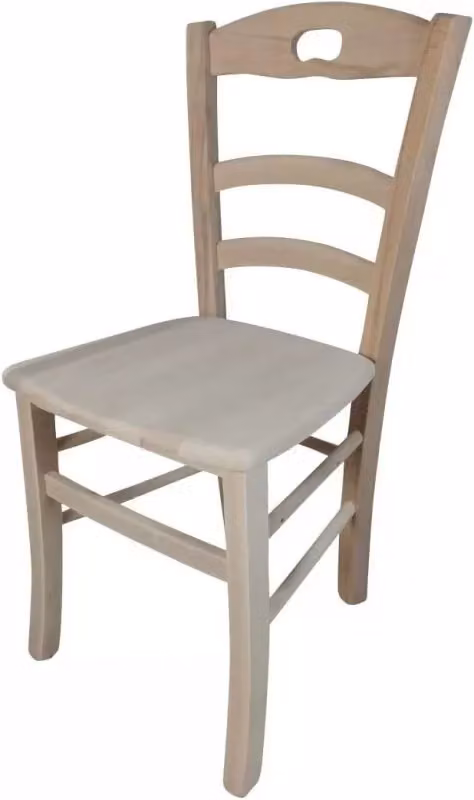 Set di 2 sedie classiche per cucina in legno grezzo Mobili 2G L/P/H: 40 x 44 x 88 cm – 2