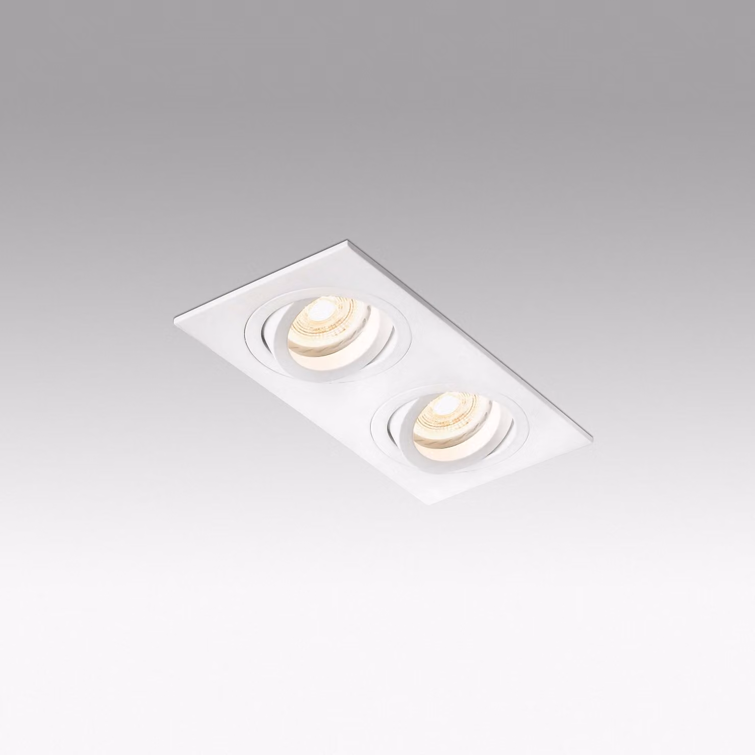 Lampada da incasso orientabile RADÓN-2 a 2 luci bianca