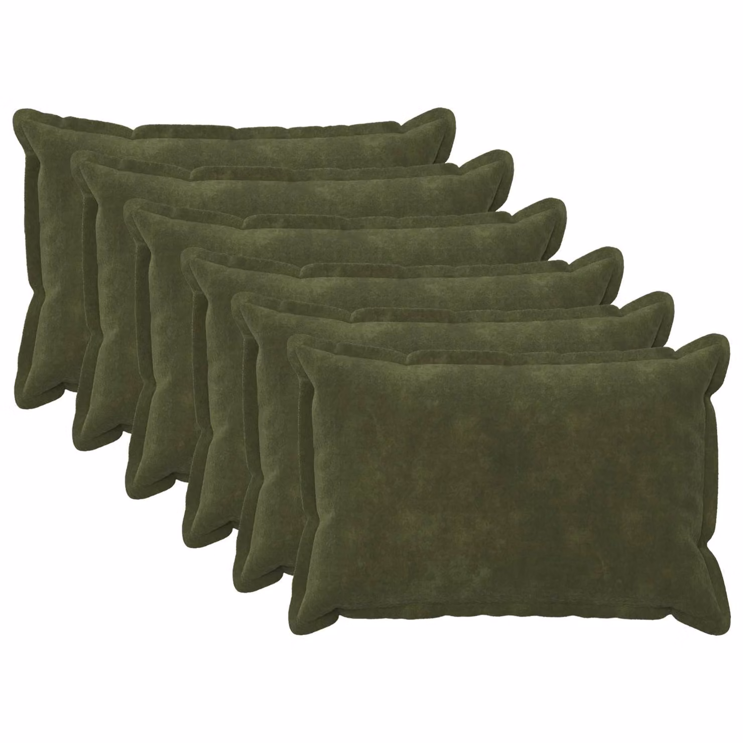 Set di 6 federe vidaXL HOUTEN in microfibra verde, L 50 cm x P 70 cm