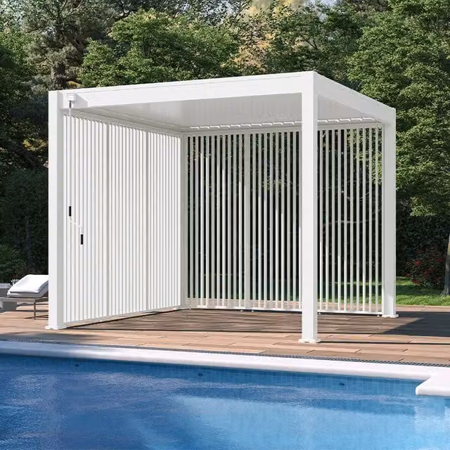 Pannello frangivista con lamelle verticali 1M Ombréa - Bianco