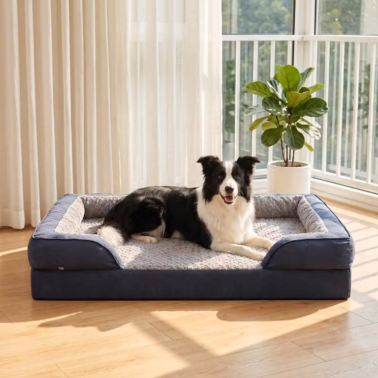 Cuccia per cani ortopedica - Impermeabile - Grigio - 88,9 x 63,5 cm - Per cani fino a 22,7 kg