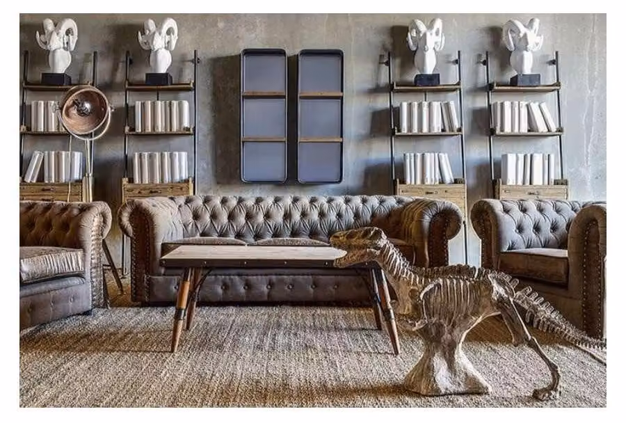 Sofagarnitur Polster Couch Sofa Klassik Chesterfield 3+1 Set Sitzer NAPOLI