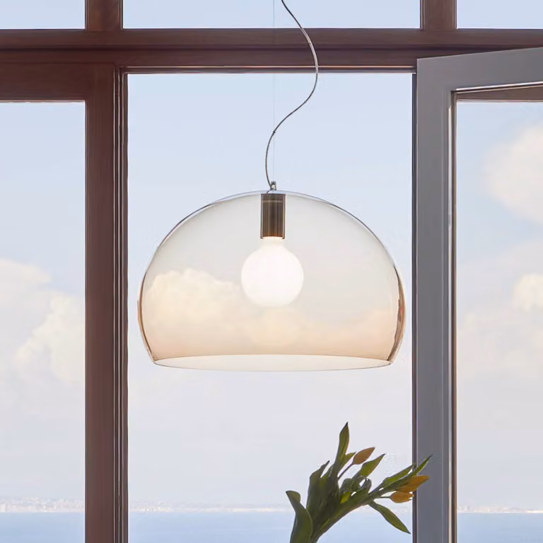 Kartell Lampada a sospensione FL/Y, dimmerabile, Marrone / Ruggine, Soggiorno / Sala da pranzo, Plastica, Design, Lampada a sospensione