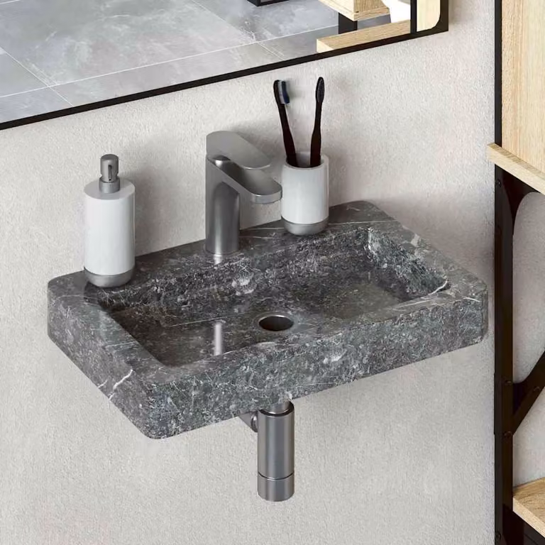 Lavabo da bagno in marmo per interni moderni