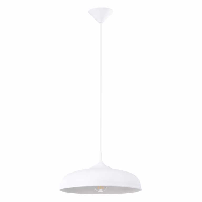 Lampada a sospensione GINA bianco 1xE27 15W acciaio 74x38x38cm Sollux Lighting