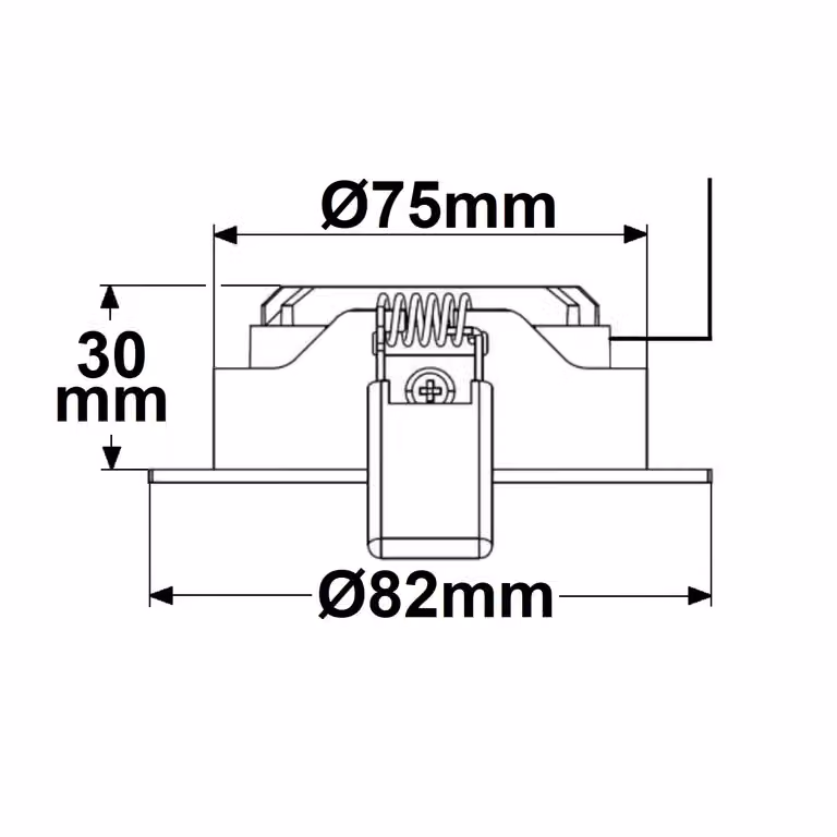 Faretto da incasso a LED, argento, 8W SMD, 120°, rotondo, bianco caldo, dimmerabile