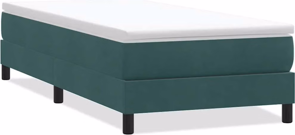 Maison Exclusive - Letto boxspring senza materasso, verde scuro, 80x210 cm, velluto