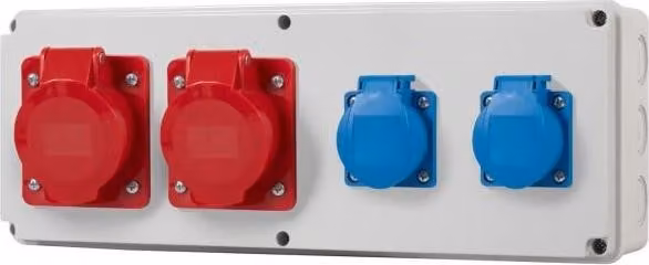 Distributore ORIZZONTALE S - Prese 2x16A/5P, 2x230V F3.0429