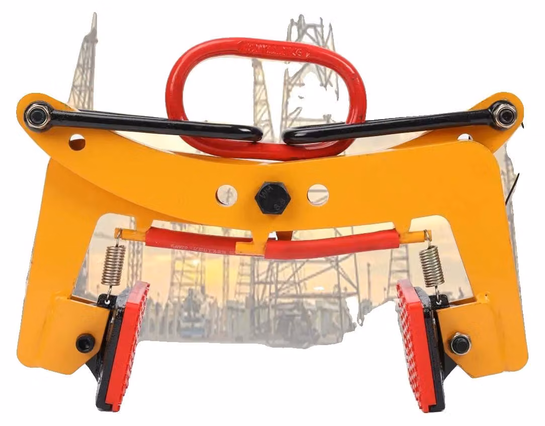 Pinza per sollevamento di pietre, capacità di carico 280 kg, apertura regolabile da 4 a 8 pollici, imbottiture in gomma antiscivolo, sistema di bloccaggio con spina di espansione per viti, materiale resistente e resistente all'usura