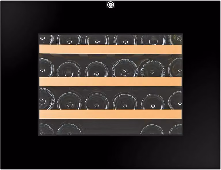 Cantina Linea Balance porta 'full glass' nera push to open, classe F, 24 bottiglie - DXB-24.51B.TO