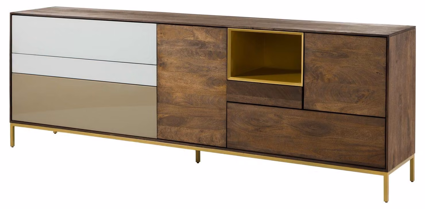 MASSIVMOEBEL24 | CHICAGO #106 Credenza in legno di mango - oliato / marrone 240x45x85