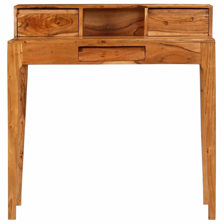 Scrivania con Cassetti in Legno Massello 88x50x90 cm