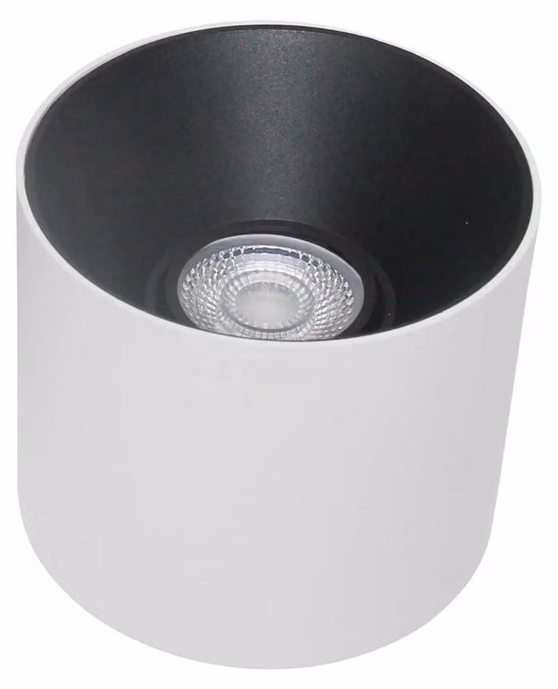 Plafoniera LED, metallo, bianco, bianco caldo