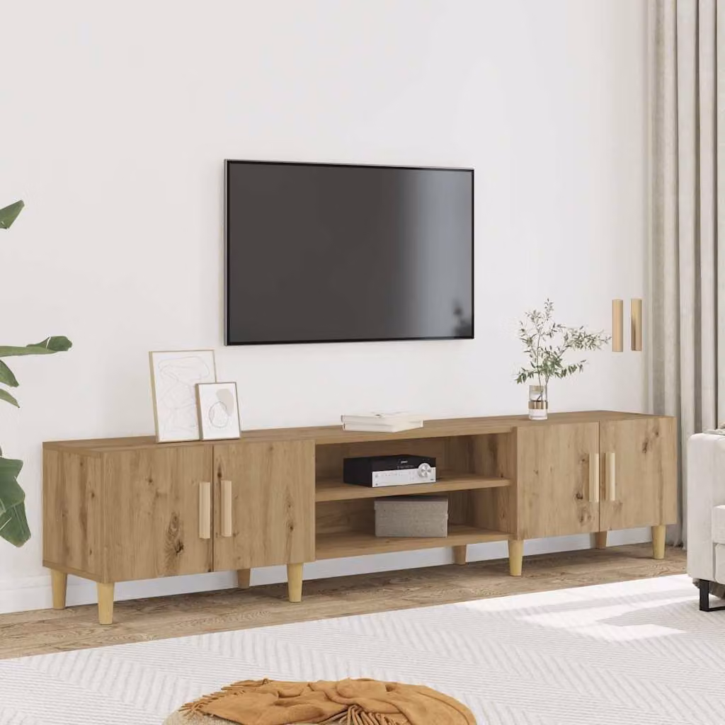 Mobile TV vidaXL in stile moderno, colore marrone, L 180 cm x P 31,5 cm x H 40 cm