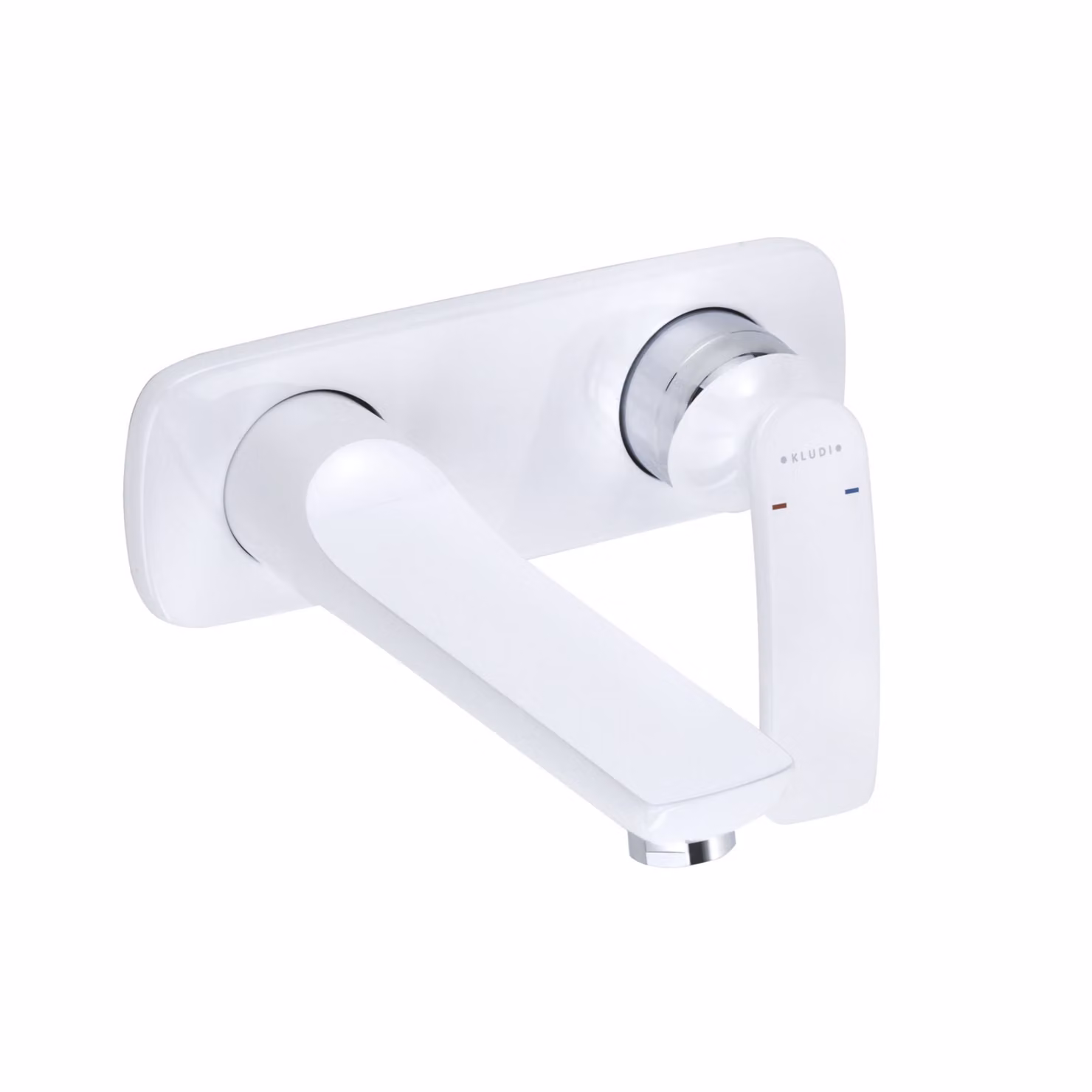 KLUDI BALANCE Mitigeur monocommandé mural encastré pour lavabo à deux trous, saillie du bec mural 185mm, 522469175, 522469175