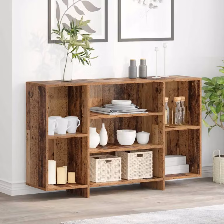 Credenza moderna vidaXL in legno ingegnerizzato marrone L: 120 cm, P: 30 cm, H: 75 cm