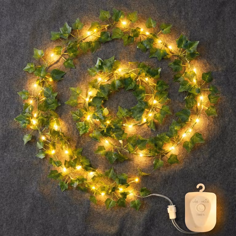 Catena luminosa solare con 60 fiori a LED, lunghezza 11 metri, luce bianca calda, grado di protezione IP44, 8 modalità