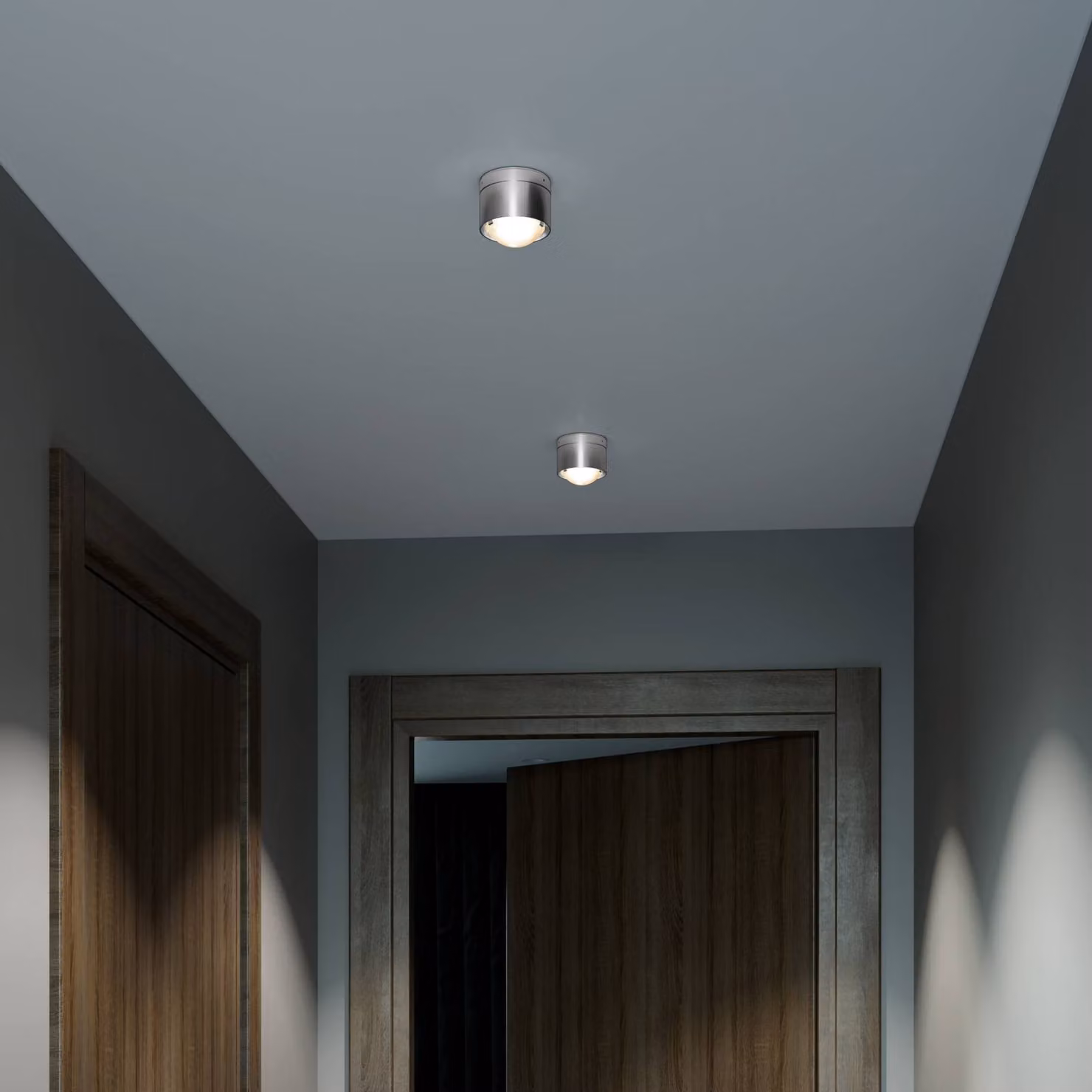 Top Light Faretto a soffitto LED Puk! 80 One, dimmerabile, Cromo / Argento, Soggiorno / Sala da pranzo, Alluminio, Moderno, Plafoniera LED