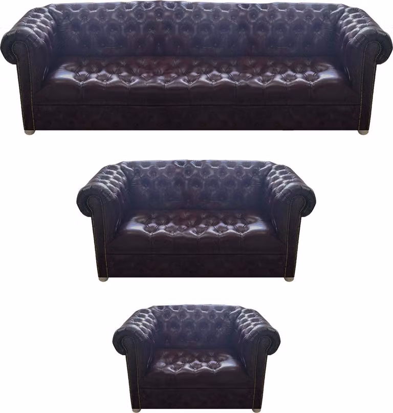 Leder Komplett 3tlg Sofagarnitur Wohnzimmer Luxus Polstermöbel
