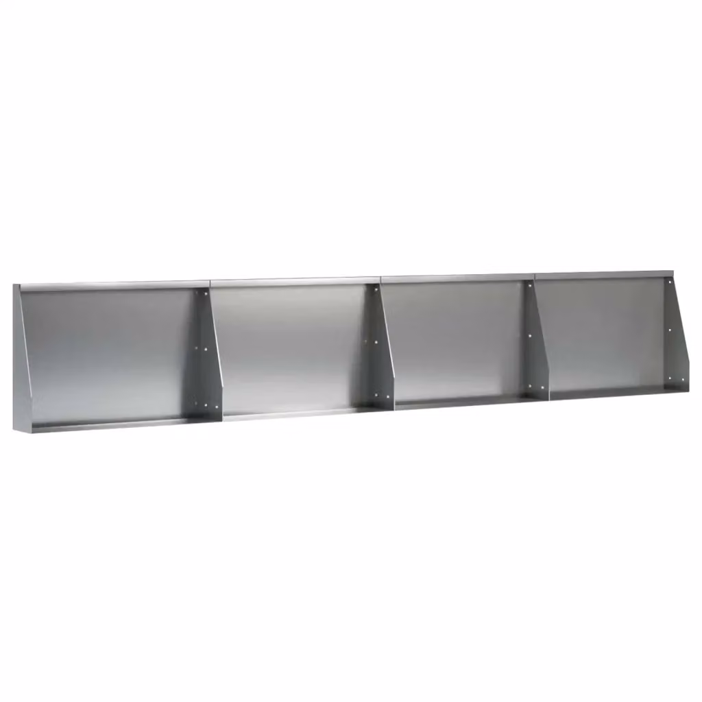 Set di 4 vasche rialzate vidaXL in acciaio zincato color argento, L: 60 cm, P: 30 cm, H: 12 cm – 2