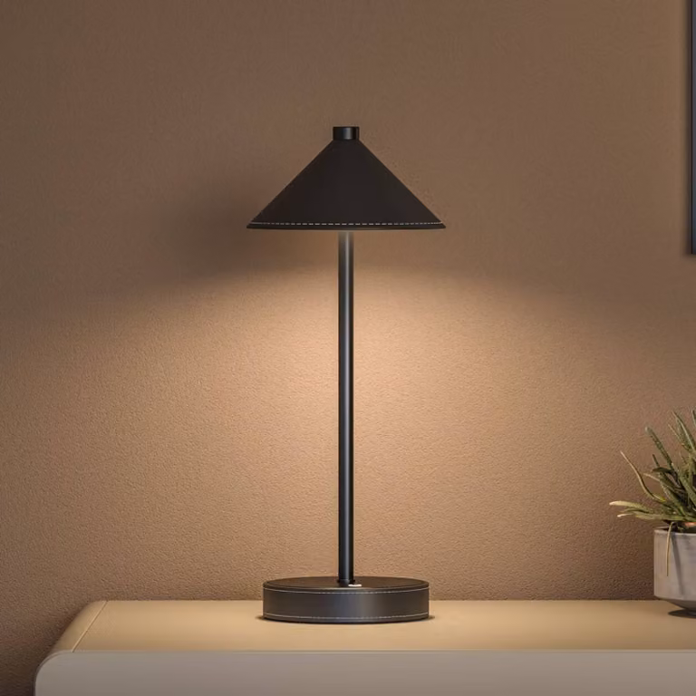 Paulmann Lampada da tavolo a LED Pellini, dimmerabile, Nero, Soggiorno / Sala da pranzo, Metallo, Moderno, Lampada da tavolo LED