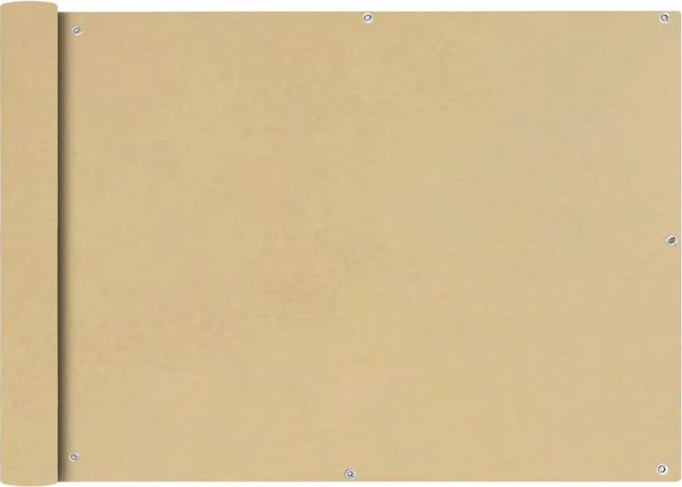 The Living Store Schermo privacy per balcone in tessuto Oxford 75x600 cm Beige
