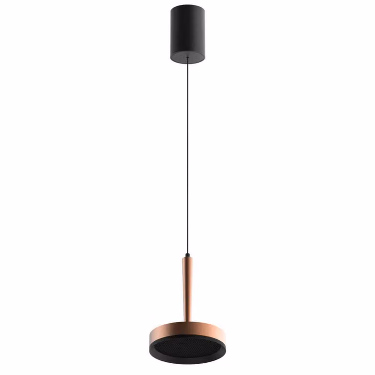 LOOM DESIGN Lampada LED a sospensione Nyx P1, bronzo, alluminio dimmerabile, Bronzo / Ottone antico, Soggiorno / Sala da pranzo, Alluminio, Moderno