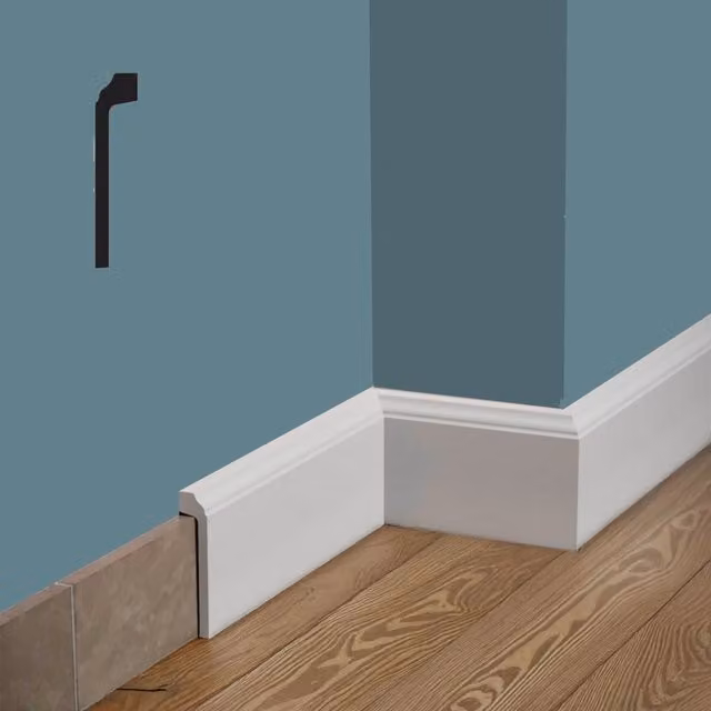 Battiscopa Coprimarmo FIRENZE in Polimeri ETERNAL PARQUET Bianco 100x22 mm