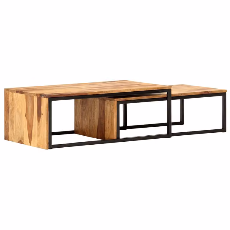 Maison Exclusive - Set di 2 tavolini in legno massello di acacia