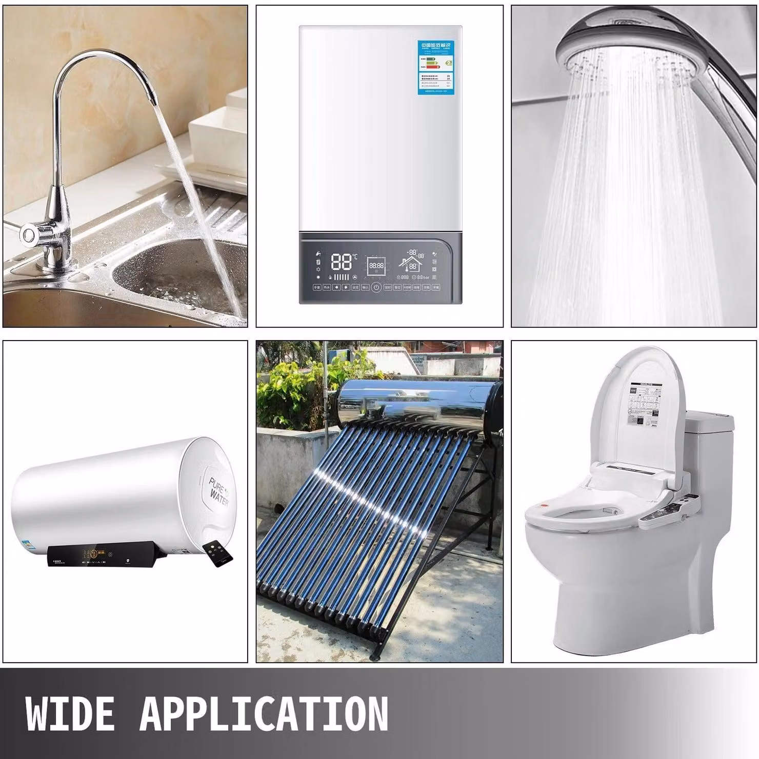 Pompa per l'acqua - Pompa di circolazione dell'acqua - 50 litri/minuto - 3 velocità - per la circolazione dell'acqua calda - Adatta per acqua calda, doccia e giardino