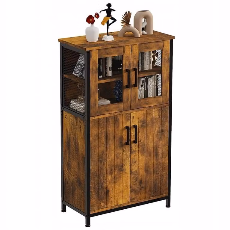 Comodà rustica, credenza in stile retrò-vintage-loft per sala da pranzo e cucina